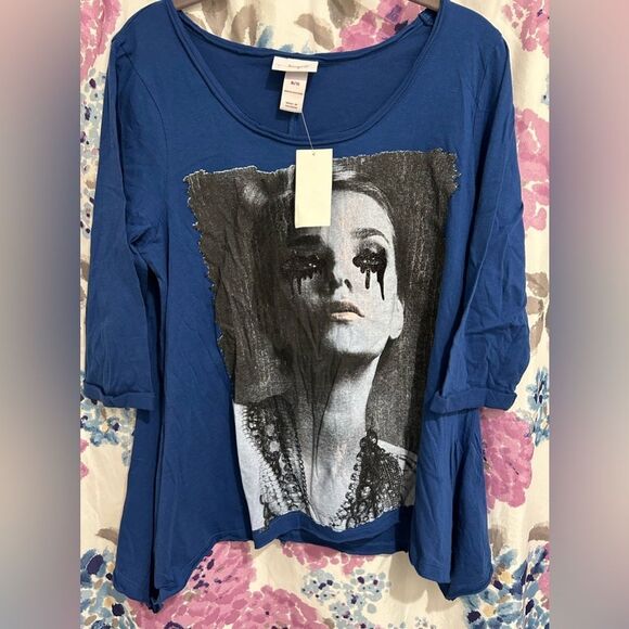 Brand New Loop 18 Blue Graphic Long-Sleeve Shirt - Size 9/11 - Picture 2 of 3